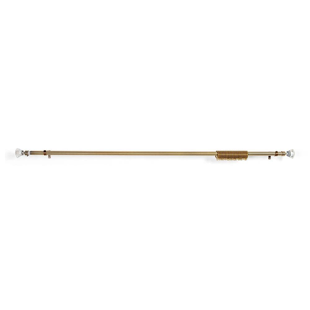 Single Extension Curtain Rod, Antique Brass - 210 Cm