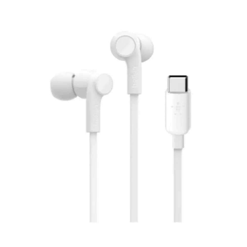 Belkin Sound Form Wired Headphones With Usb-C Connector - White
