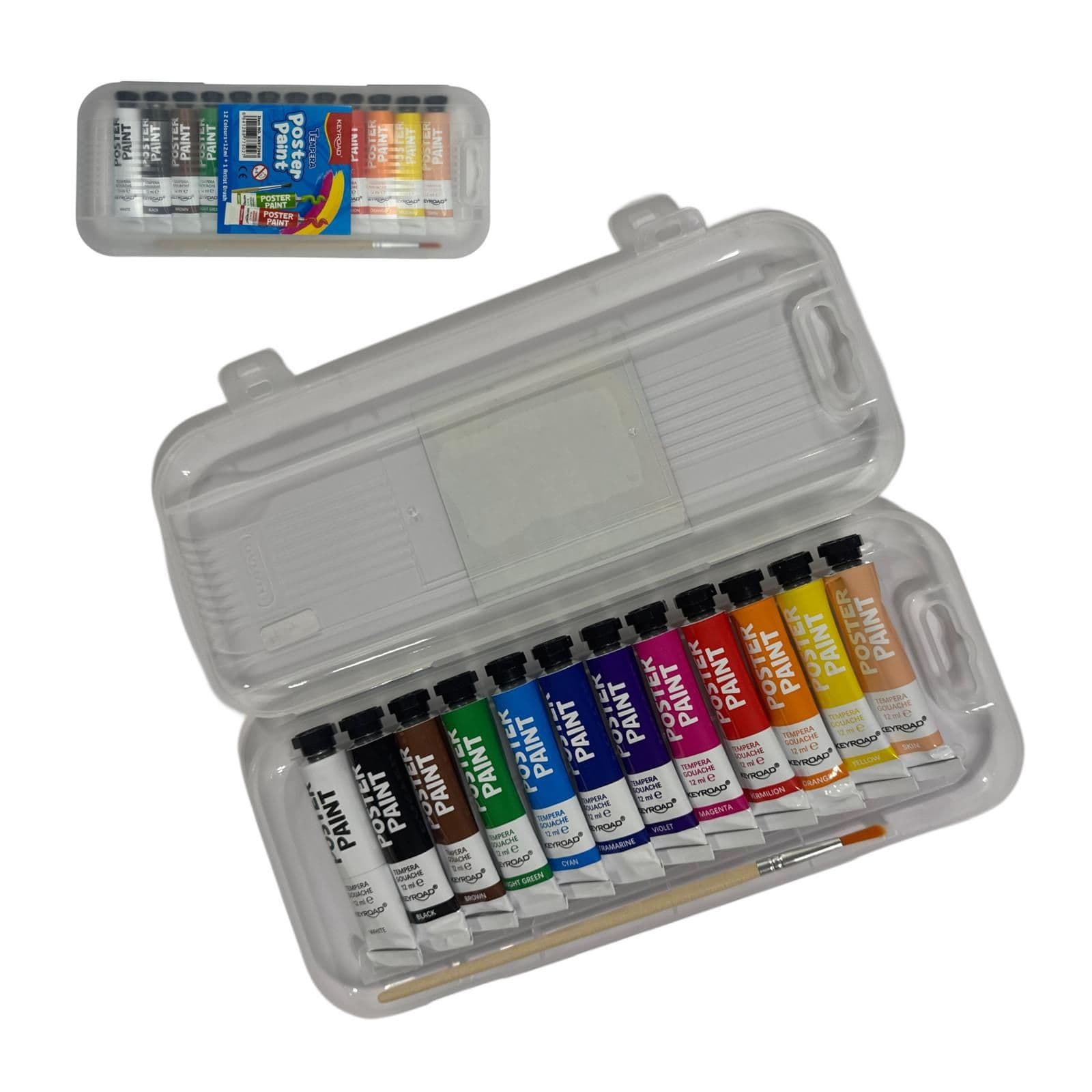 Keyroad Tempera Poster Color Set (12 X 12Ml + 1 Brush)
