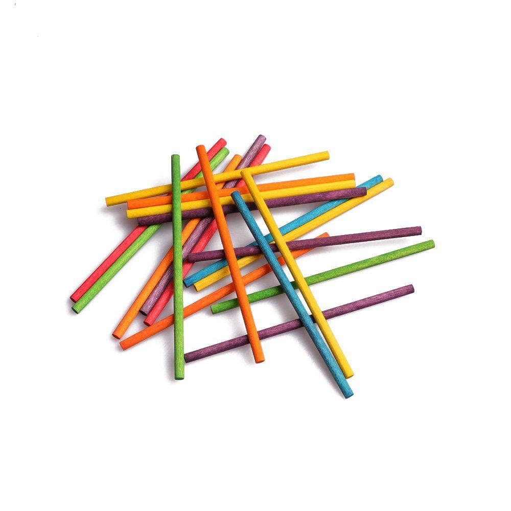 Coloured Craft Sticks 100 Pcs Mix Colours