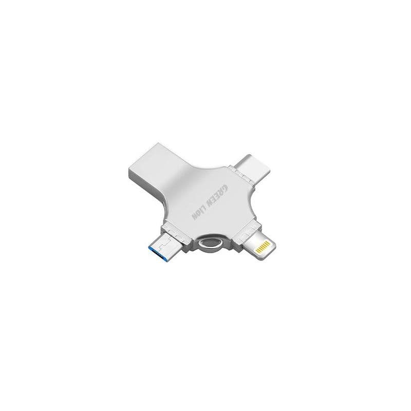 Green Lion 4-In-1 Usb Flash Drive 256Gb Silver