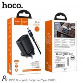 Hoco Dc16 Dual Port Charger Set Type-C