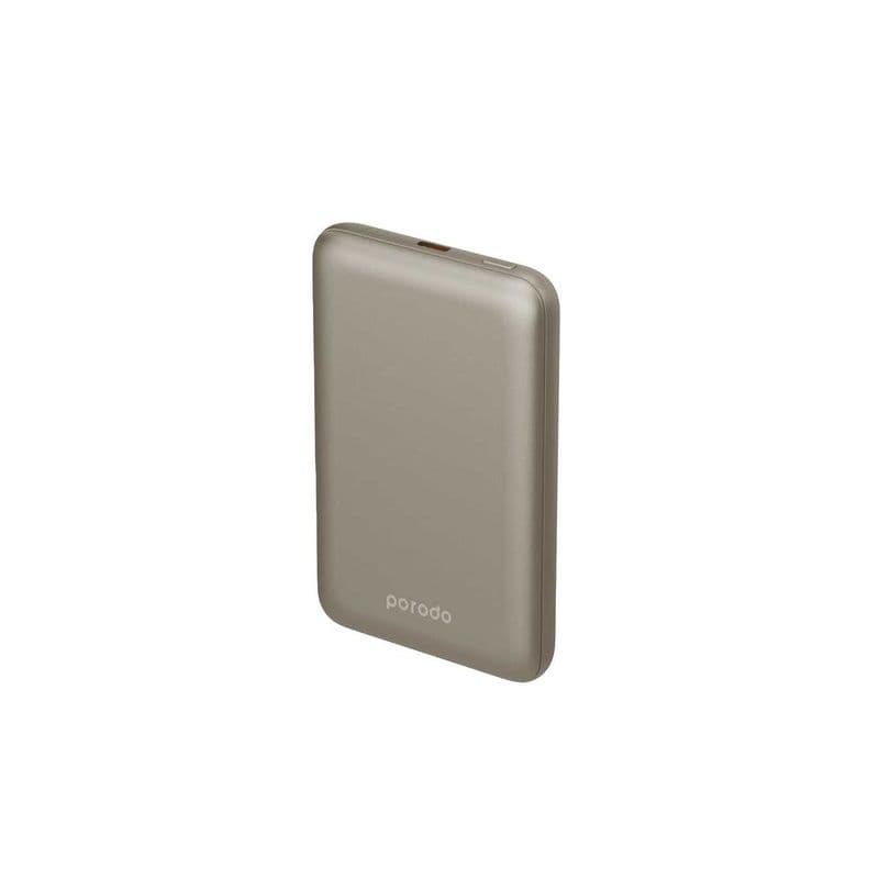 Porodo 10000Mah Aluminum Pocket Power Bank Super Slim Design Titanium
