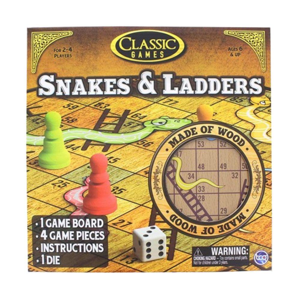 Tcg Premium Wooden Snakes And Ladders