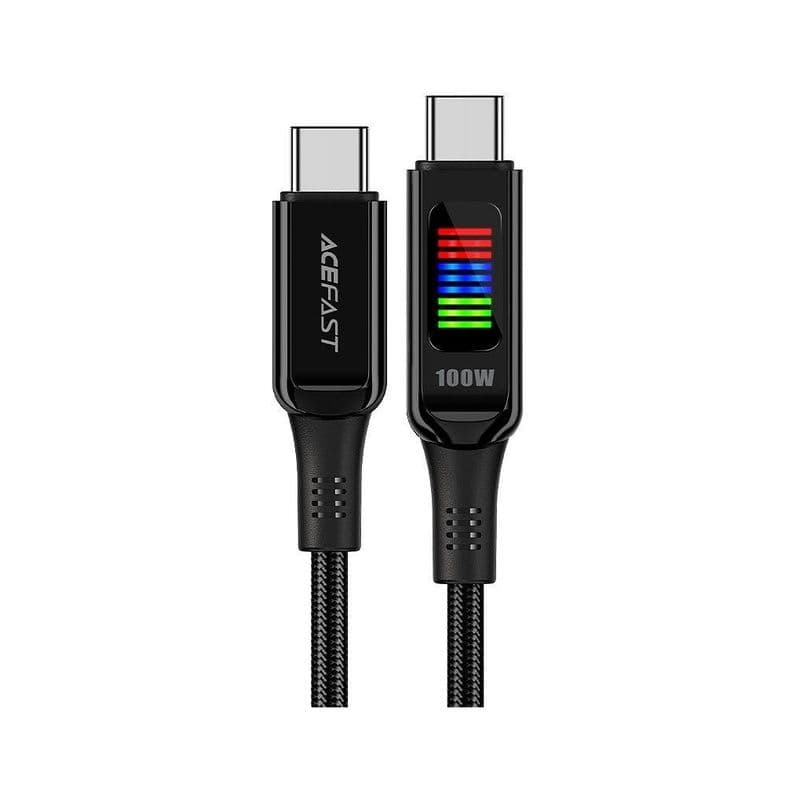 Acefast C7-03 Usb-C To Usb-C Zinc Alloy Charging Data Cable With Display