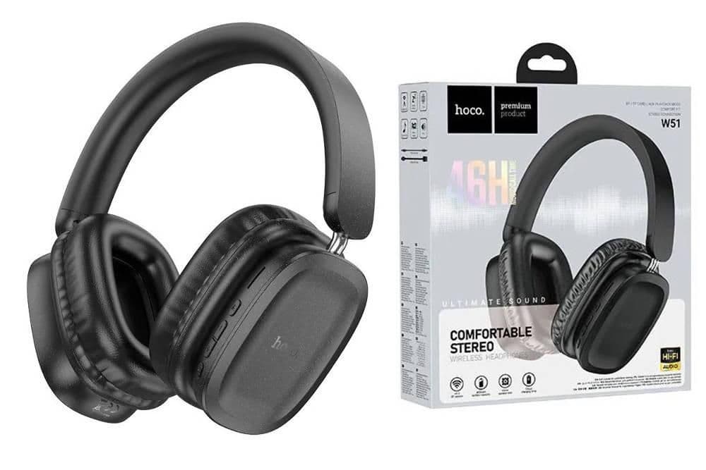 Hoco W51 Comfortable Stereo Wireless Headphones (Black)