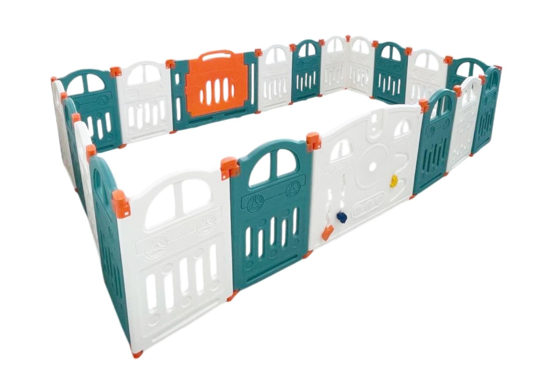 Little Toddlers Foldable Playpen 18 Simple Panel, 1 Game Panel, 1 Door  -188Cm X 226Cm X 63Cm