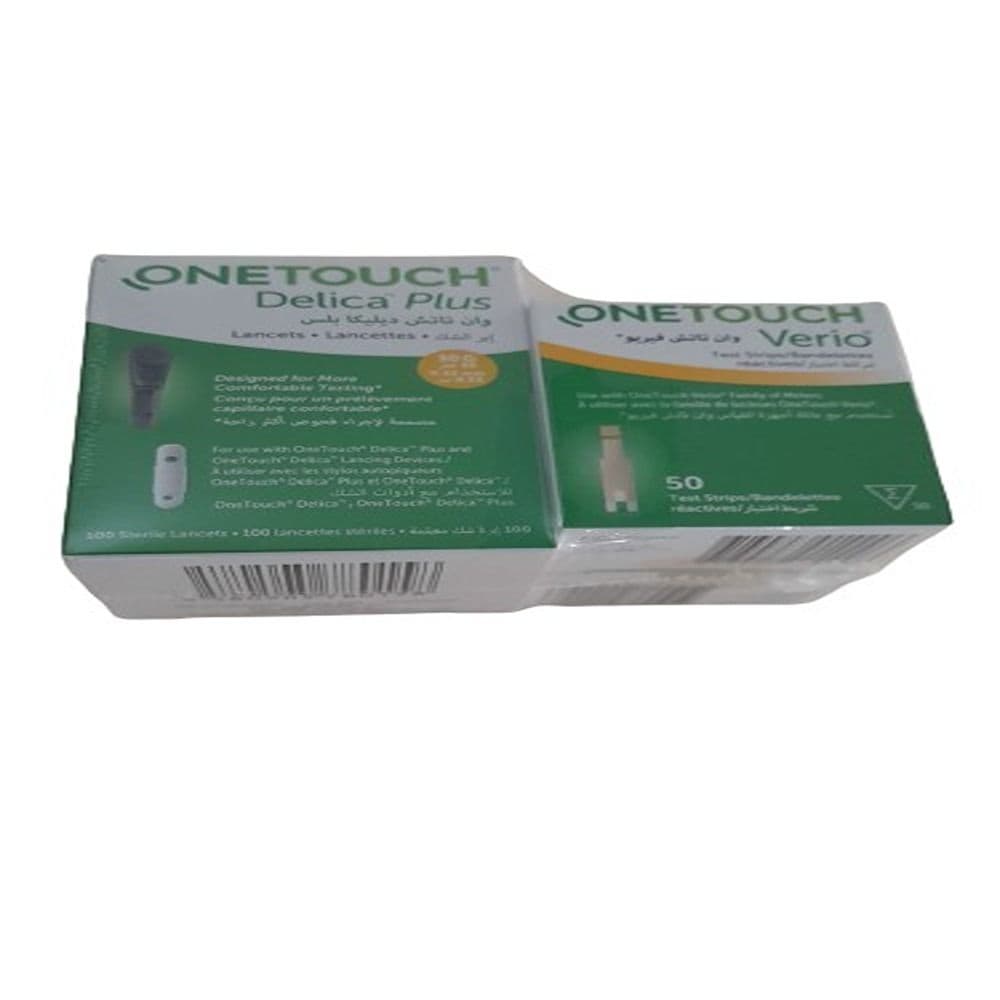 One Touch Ultra Test Strips 2 Box + One Touch Delica Plus Lancets (Offer)