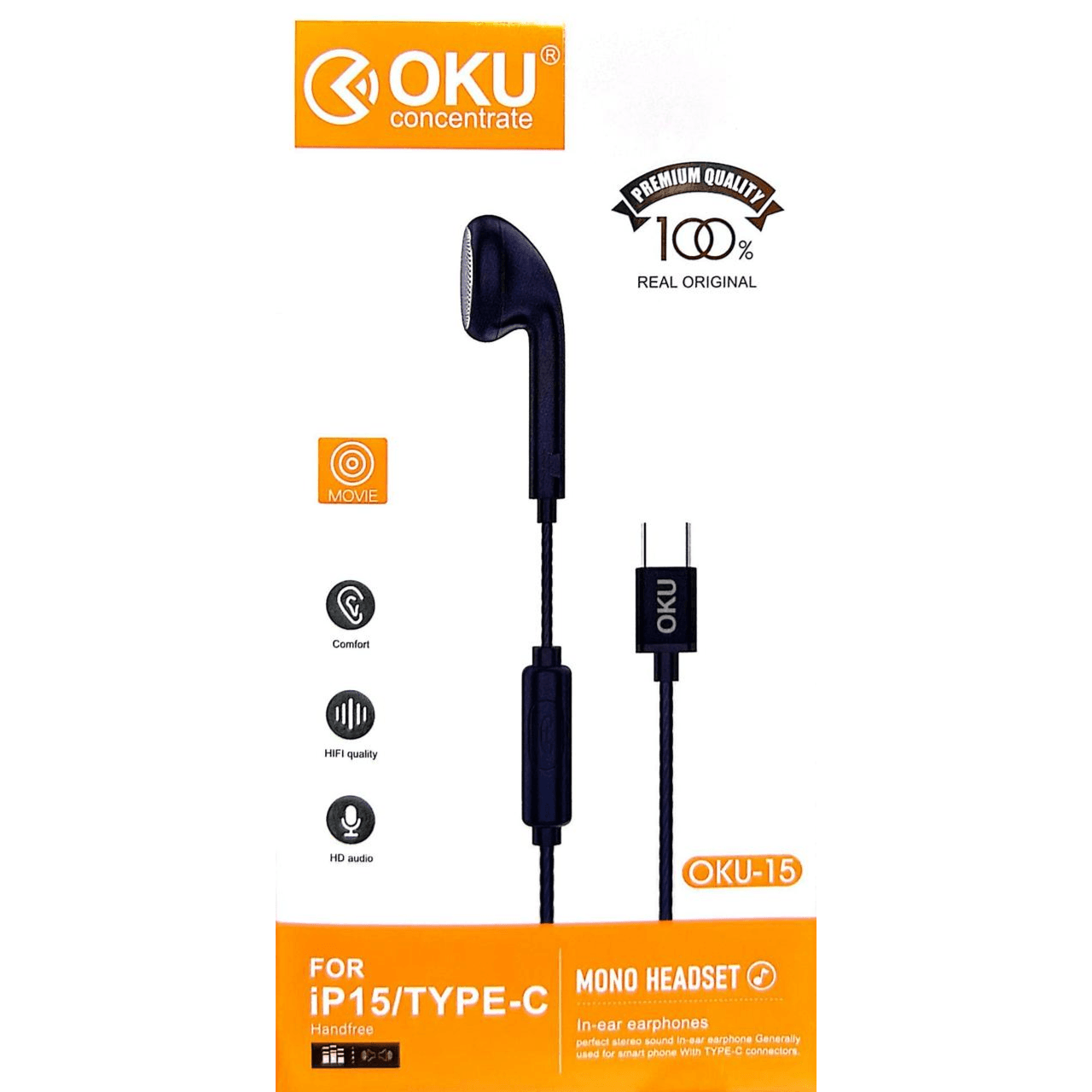 Oku-15 Oku Mono Headset Type-C