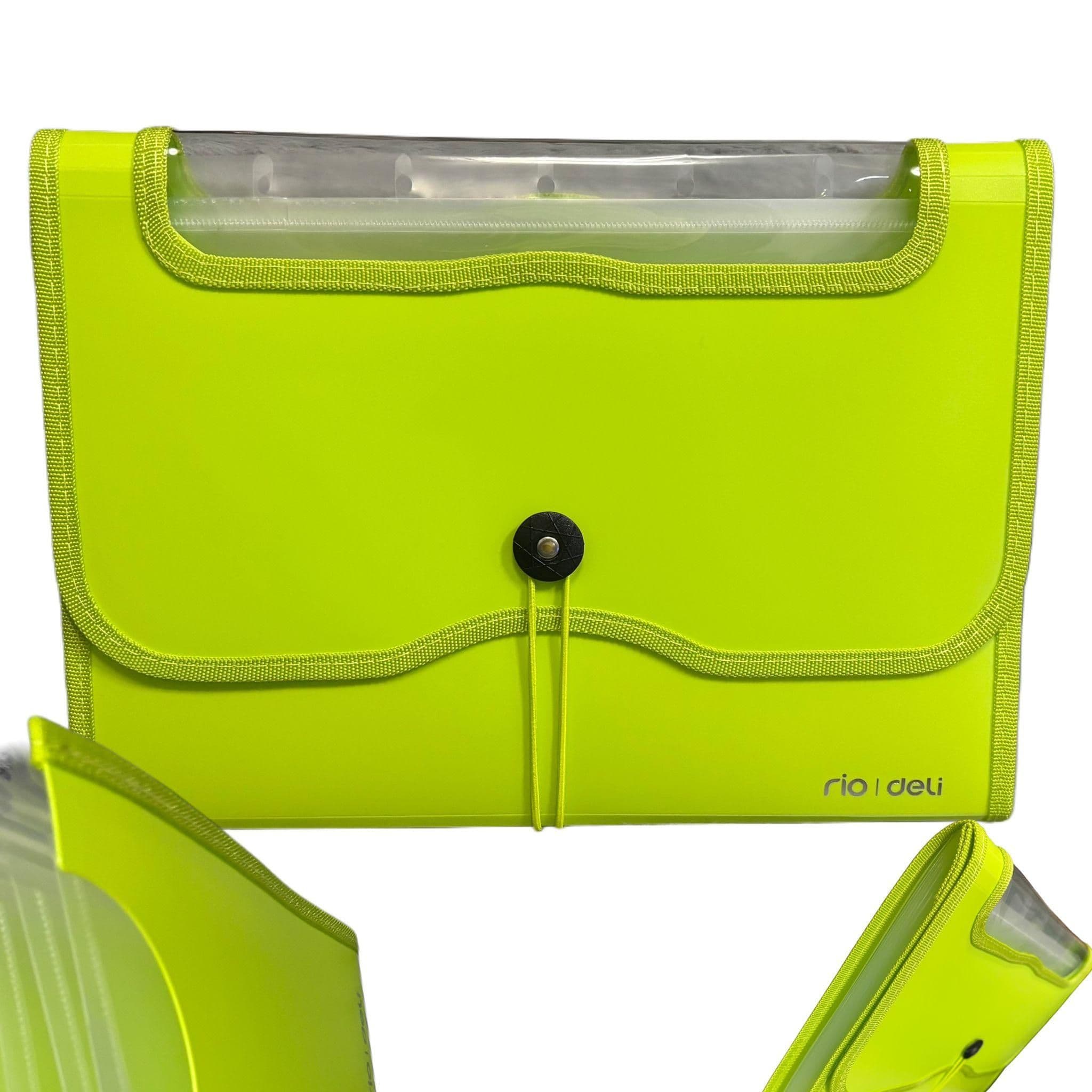 Deli Expanding Folder 7 Pockets Light Green F17