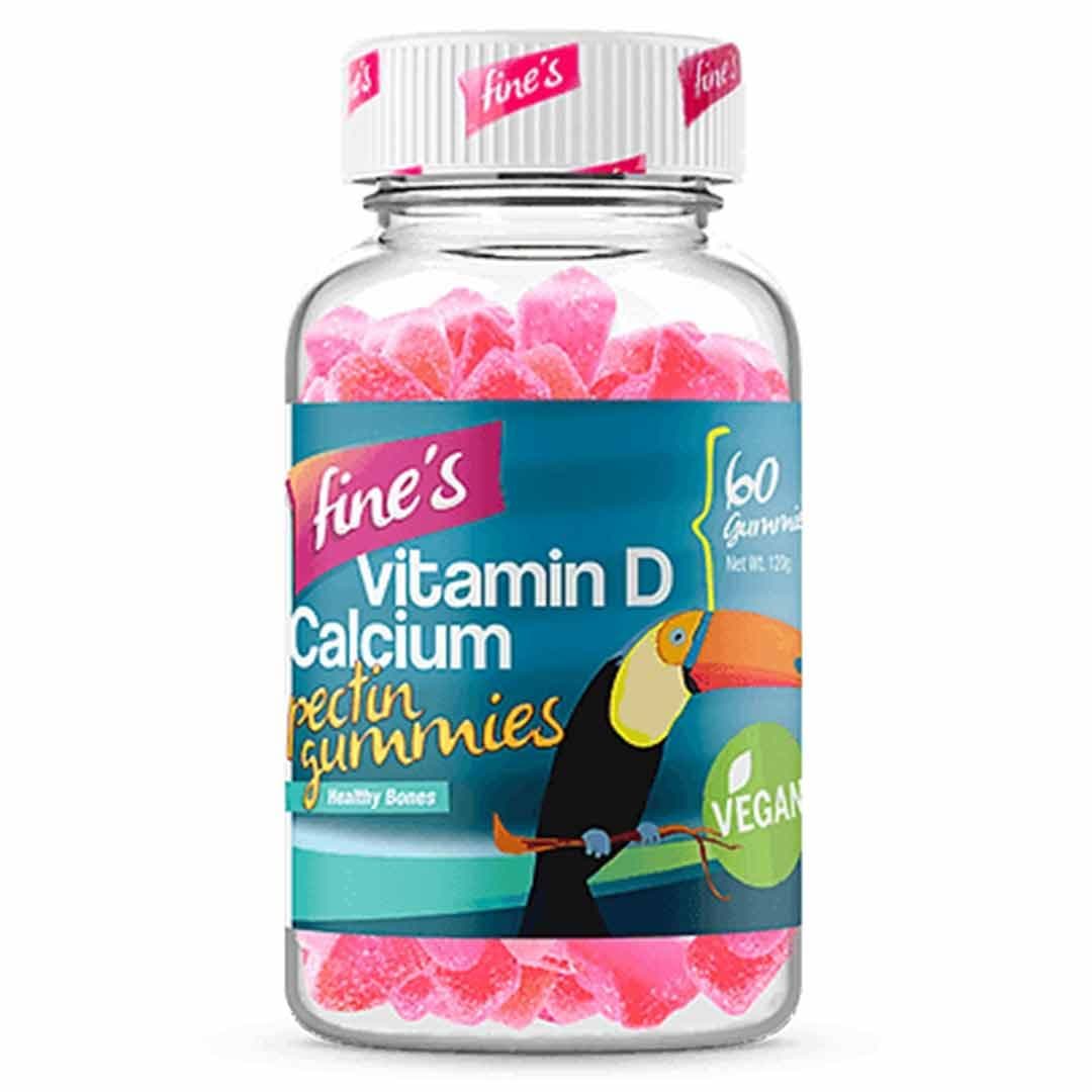 Fine'S Vitamin D Calcium Kids Pectin Gummies 60’S 60 Gummies