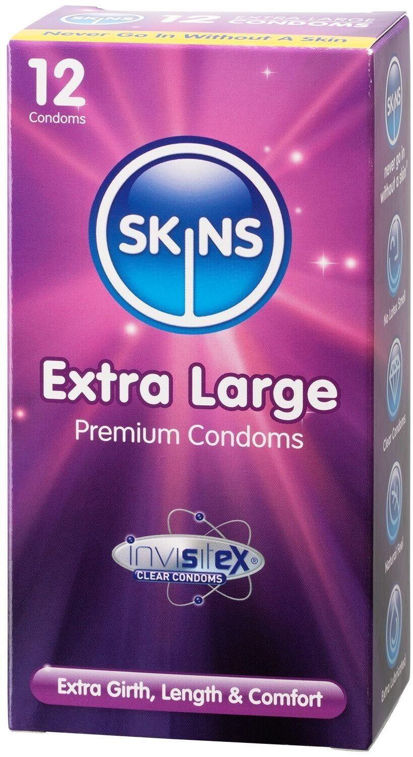 Skins Extra Large Condoms 12 Pcs