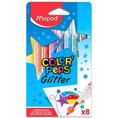 Maped Colour’Peps Glitter Felt Tip 8 Pens