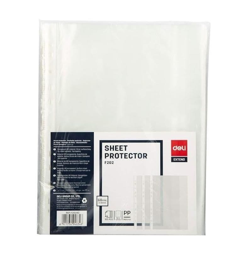 Deli Extend Sheet Protector 1Pcs/60Mic A4
