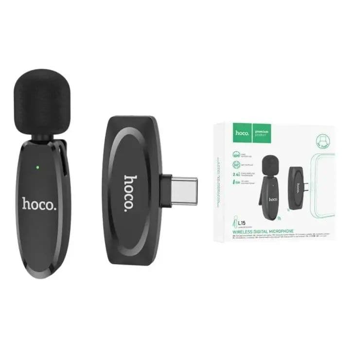 Wireless Digital Microphone 15 Mtr Long Distance Pickup For Type-C - Hoco L15