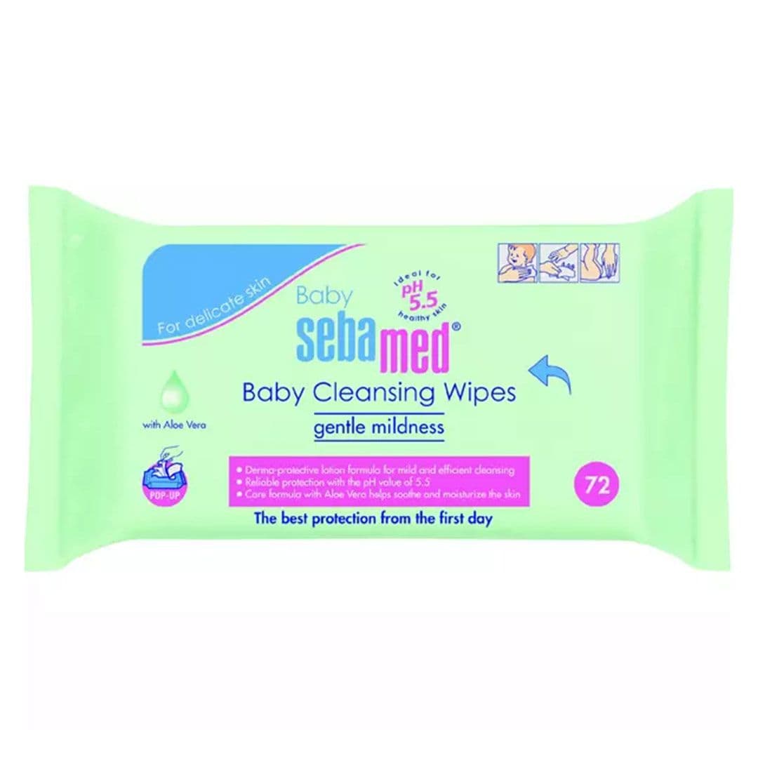 Sebamed Baby Cleansing Wipes - Gentle Mildness W / Aloe Vera 72 Pcs 