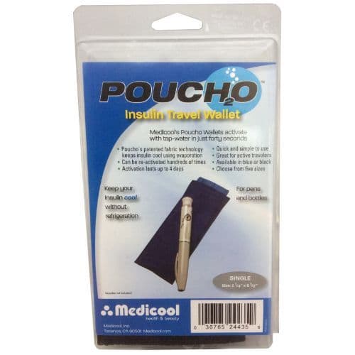 Poucho Diabetic Wallet Single Pen Black Bag  1 PC