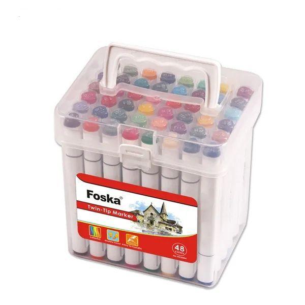 Foska, 48 Colors Ink Twin-Tip Art Drawing Marker