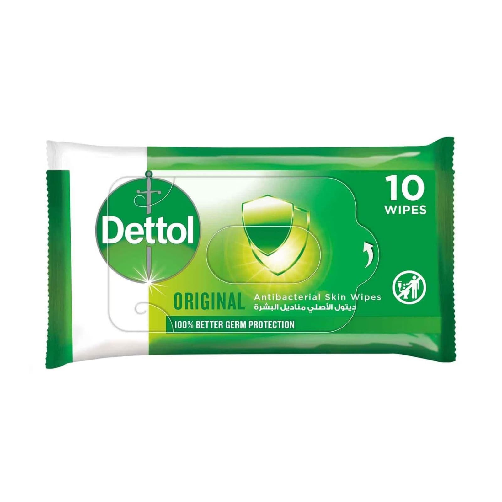 Dettol Antibacterial Skin Wipes 10'S #28100