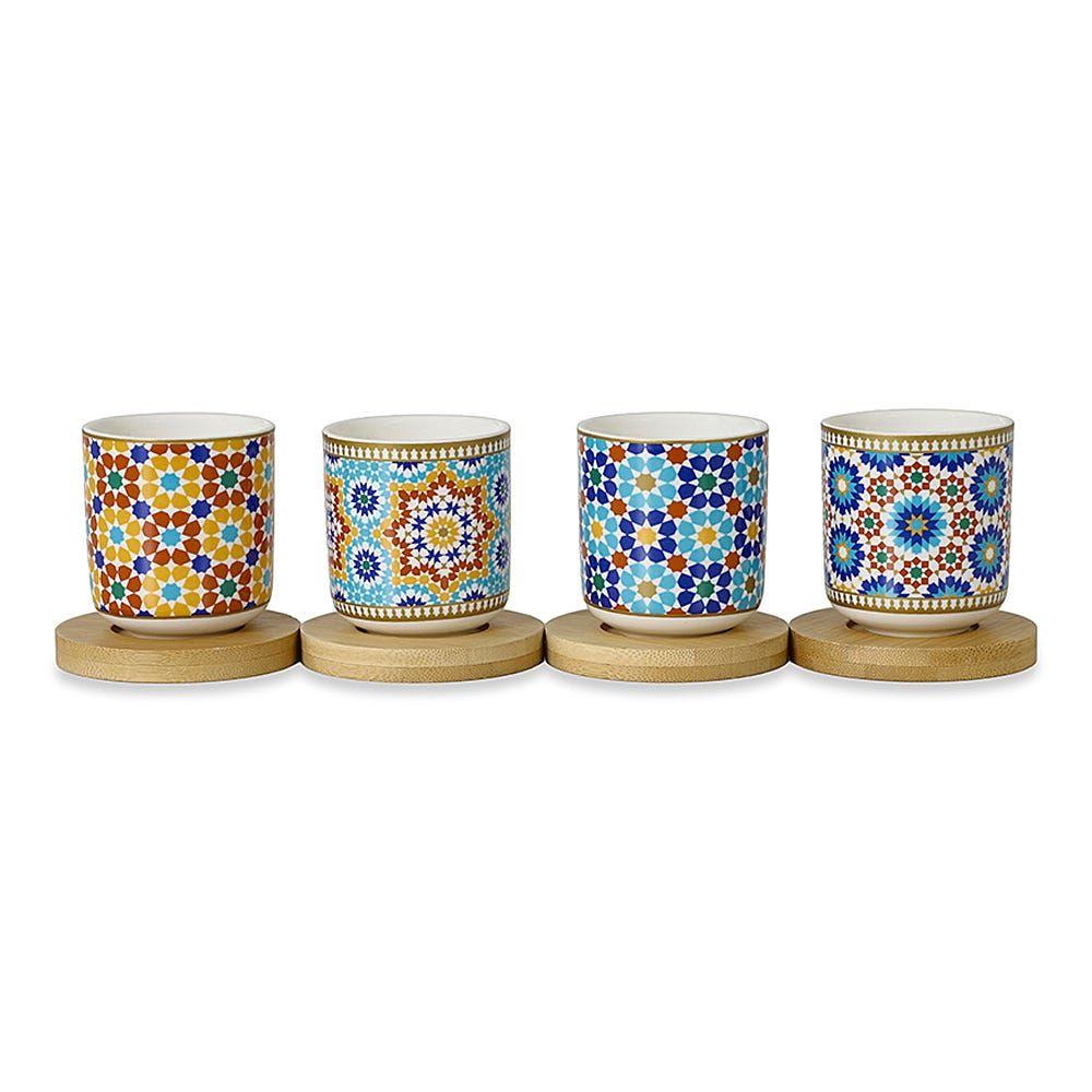 Marrakech Porcelain Coffee Cup, Multicolour - 110Ml