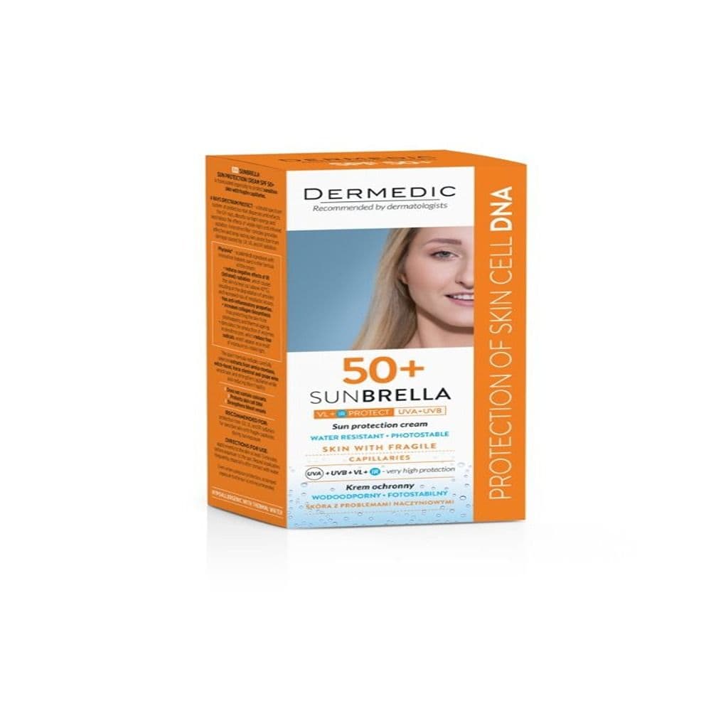 Dermedic Sunbrella Spf 50+ Sun Protection Cream Skin With Fragile Capillaries 50Ml