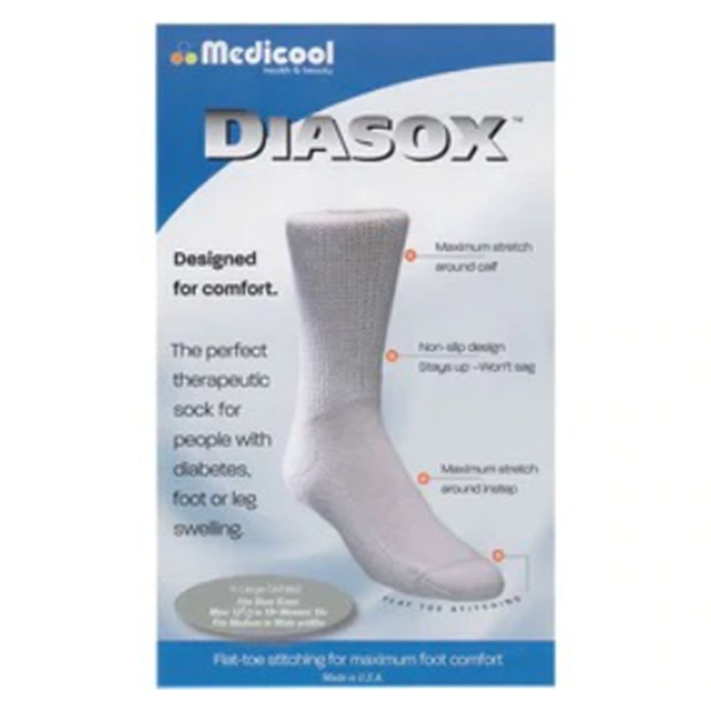 Medicool Diasox Xx-Large White Sizes 16-20 Stocking  1 PC