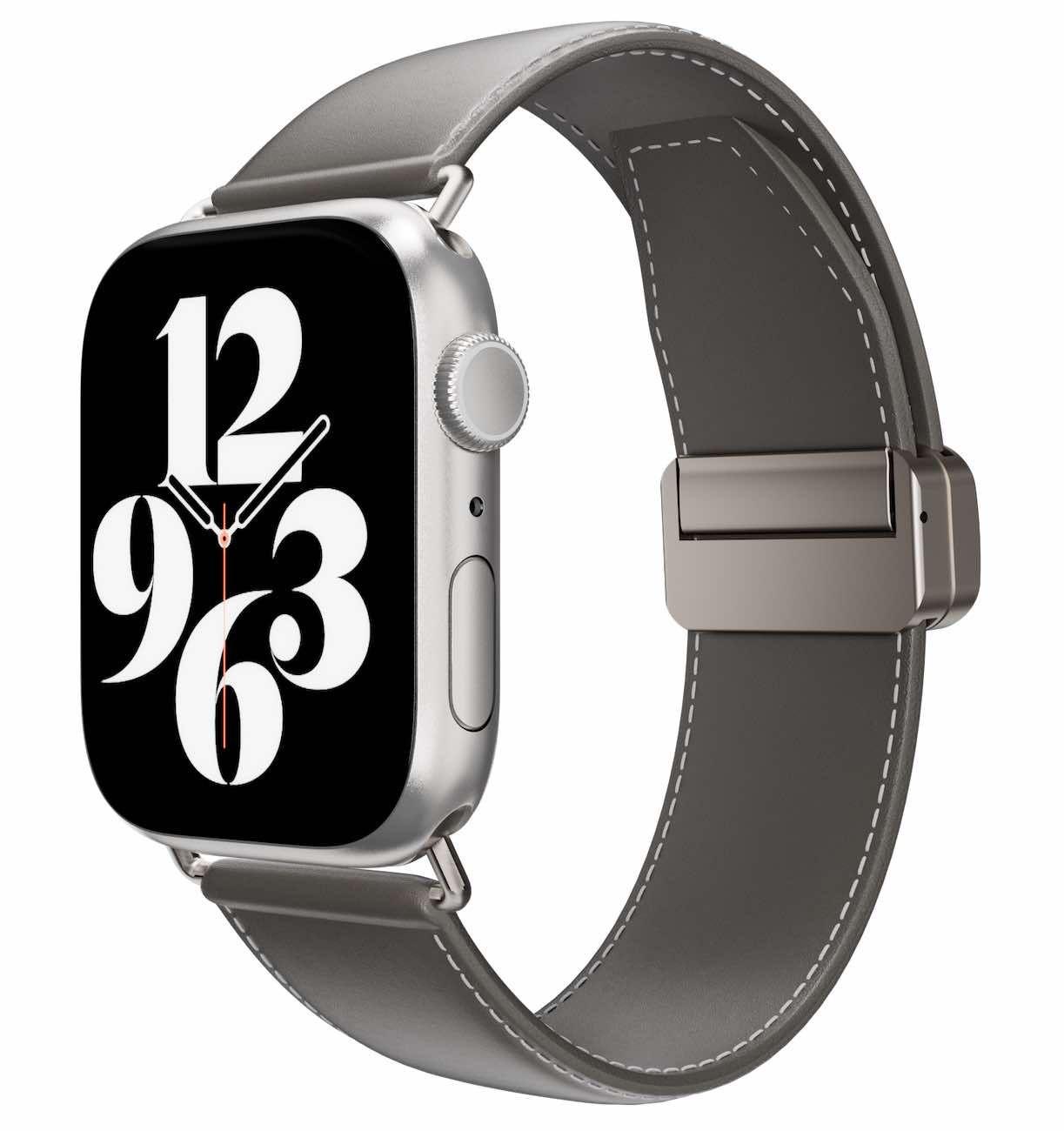 Switcheasy Apple Watch Classic Band / Sizes 38 / 40 / 41 / Gray Leather