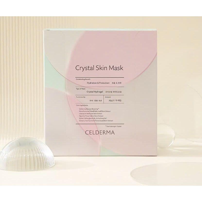 Celderma Crystal Hydrogel  Skin Mask Sheet Hydration And Nourshing  10 Sheets