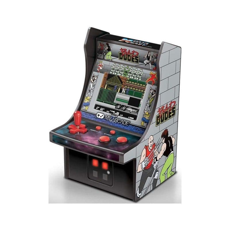 6.75" Collectible Retro Bad Dudes Micro Player - Gray & Black