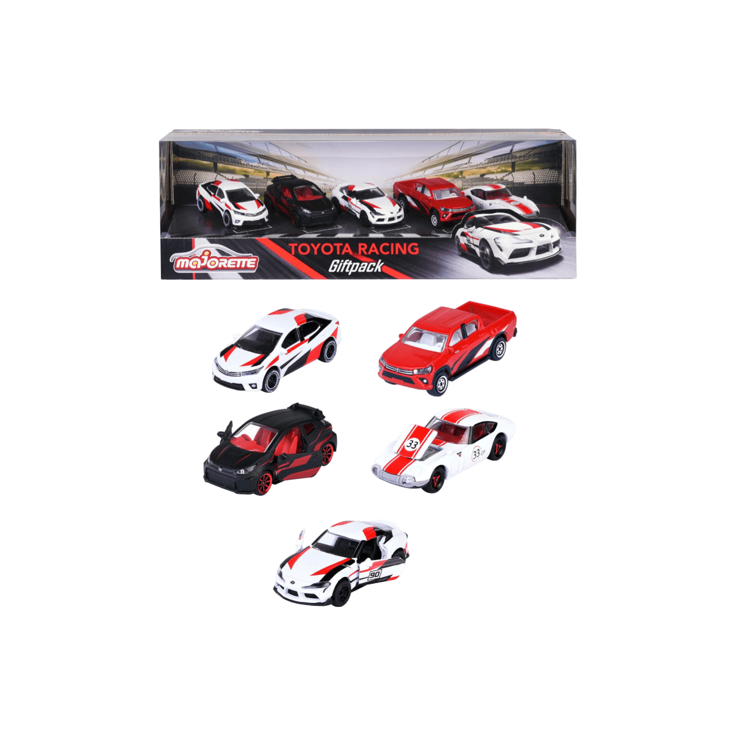 Majorette Toyota Racing 5 Pieces Giftpack