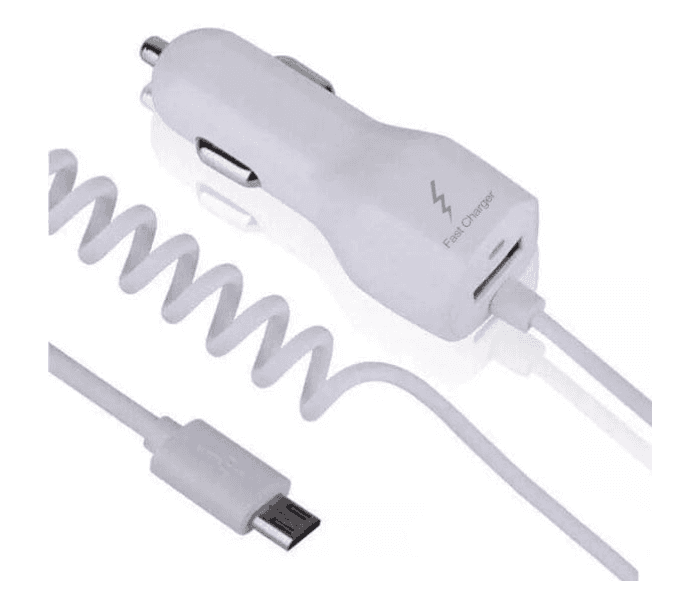 FC-117 Auto-ID Single Port 2.4A USB Car Charger - White