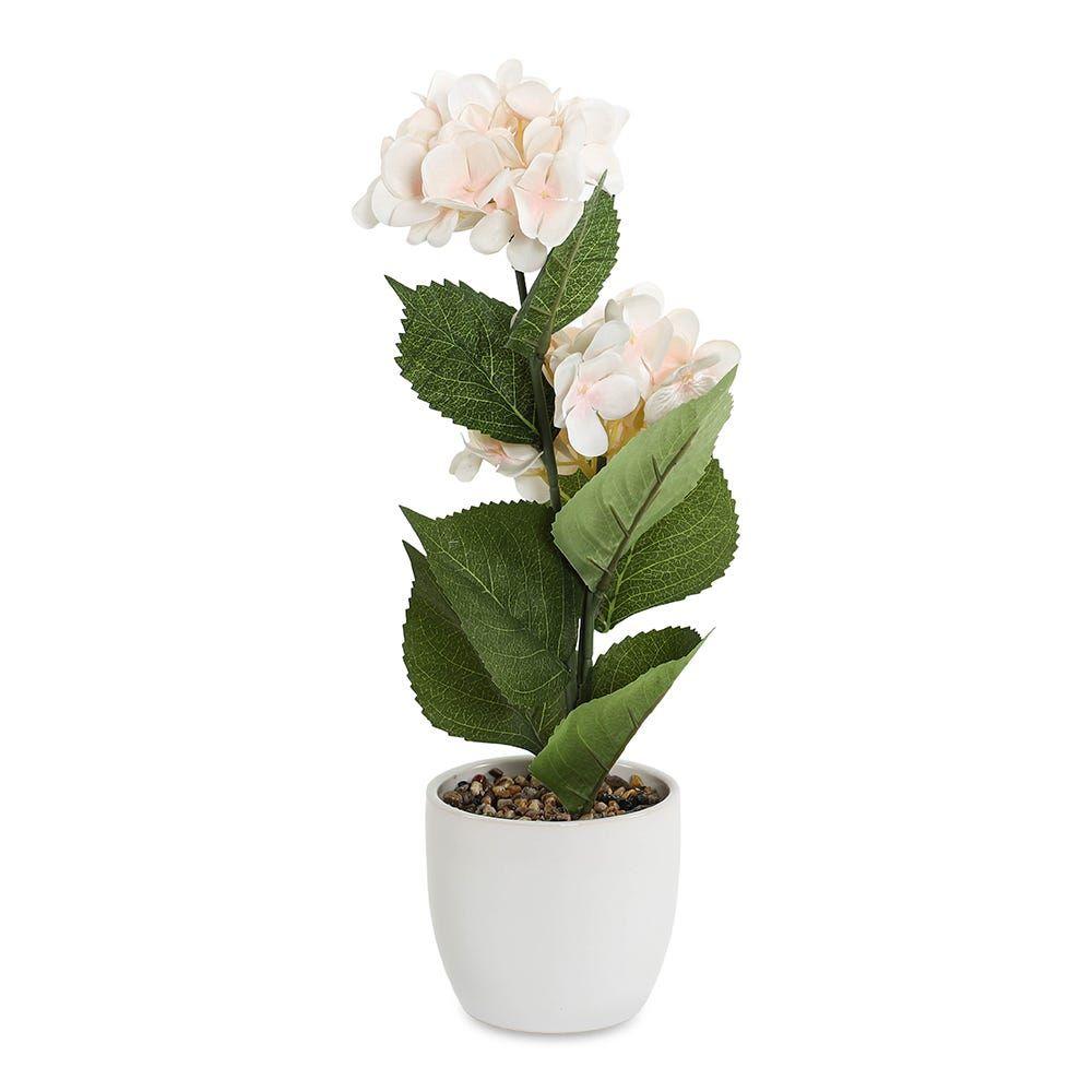 Hydrangea Ceramic Pot, Light Pink - 39 Cm