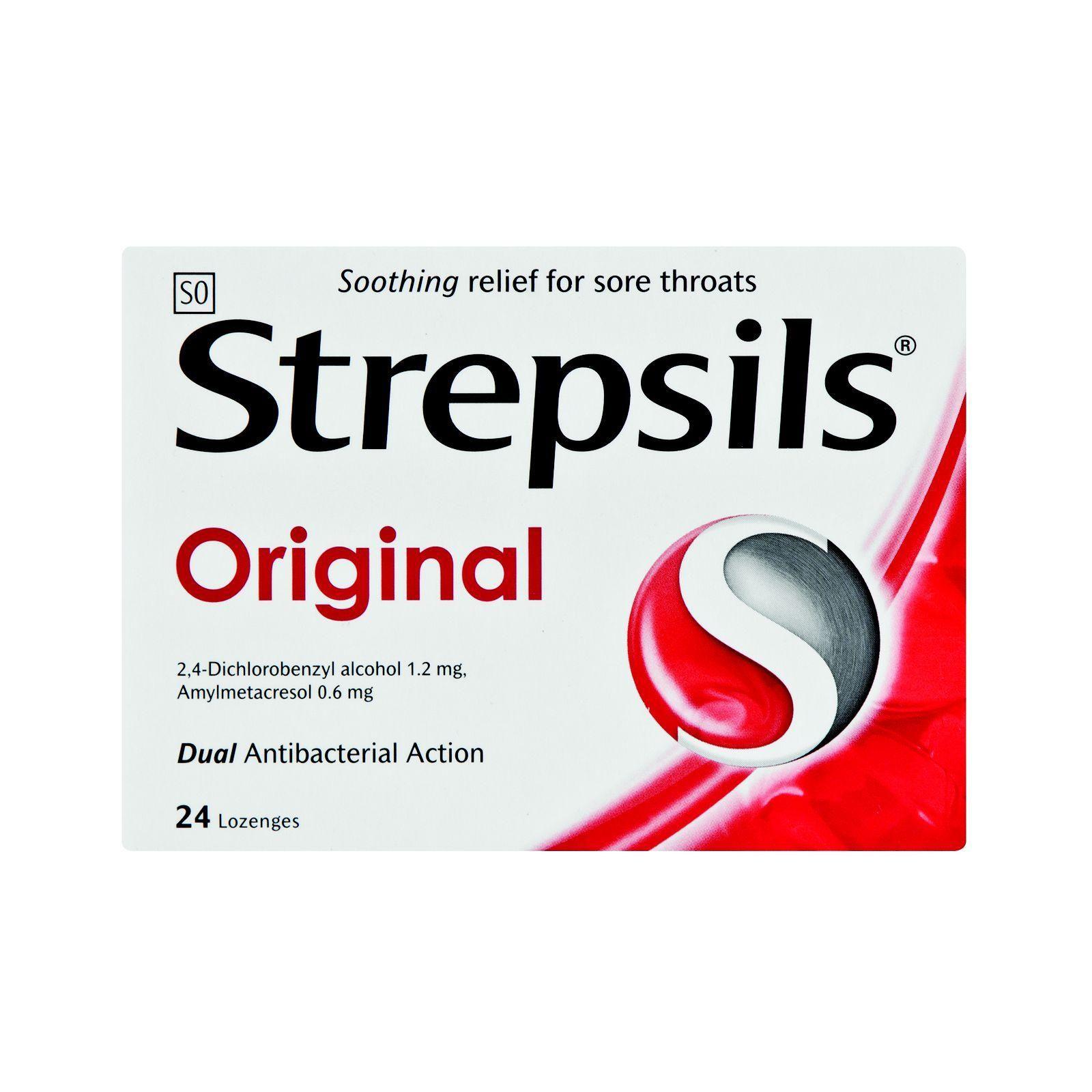 Strepsils Original Dual Antibactrial Lozenges 24'S