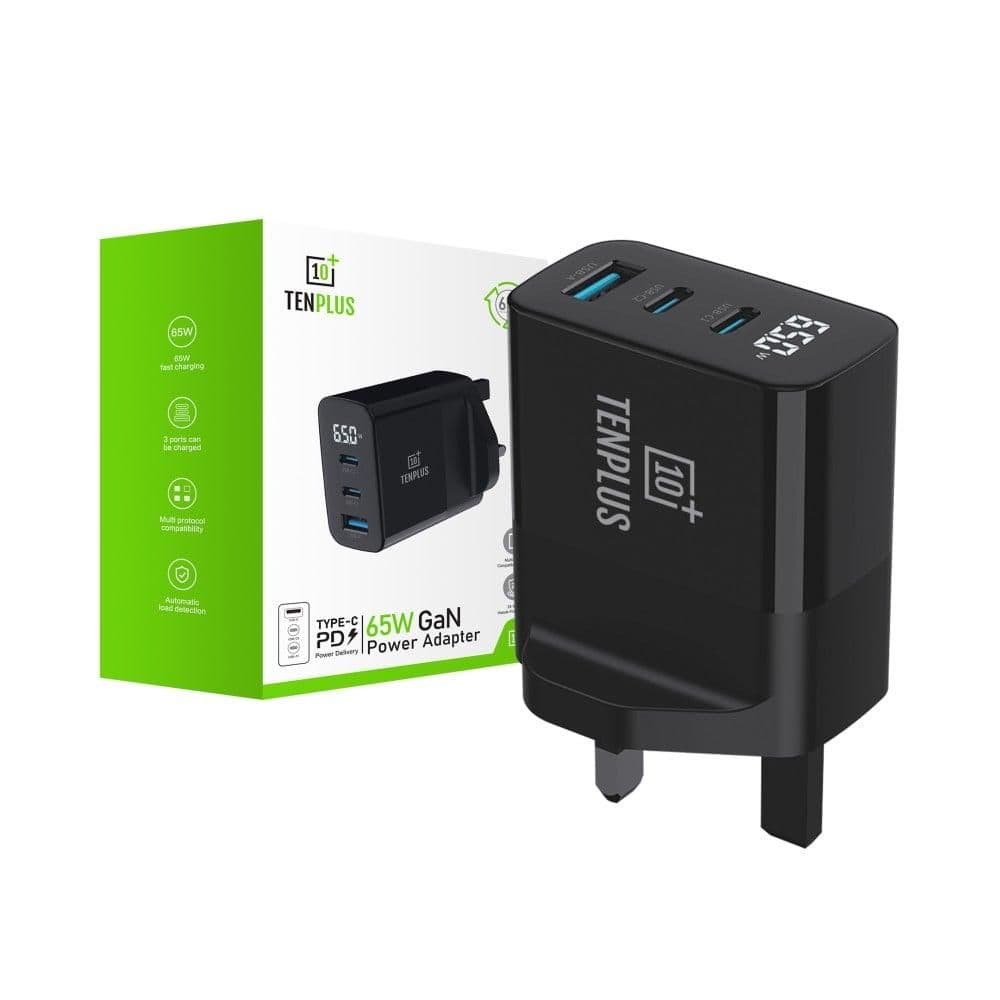 Tenplus- T3500
65W Powerful Fast Charging Adapter With 3 Ports (Usb- C1+C2+A1)