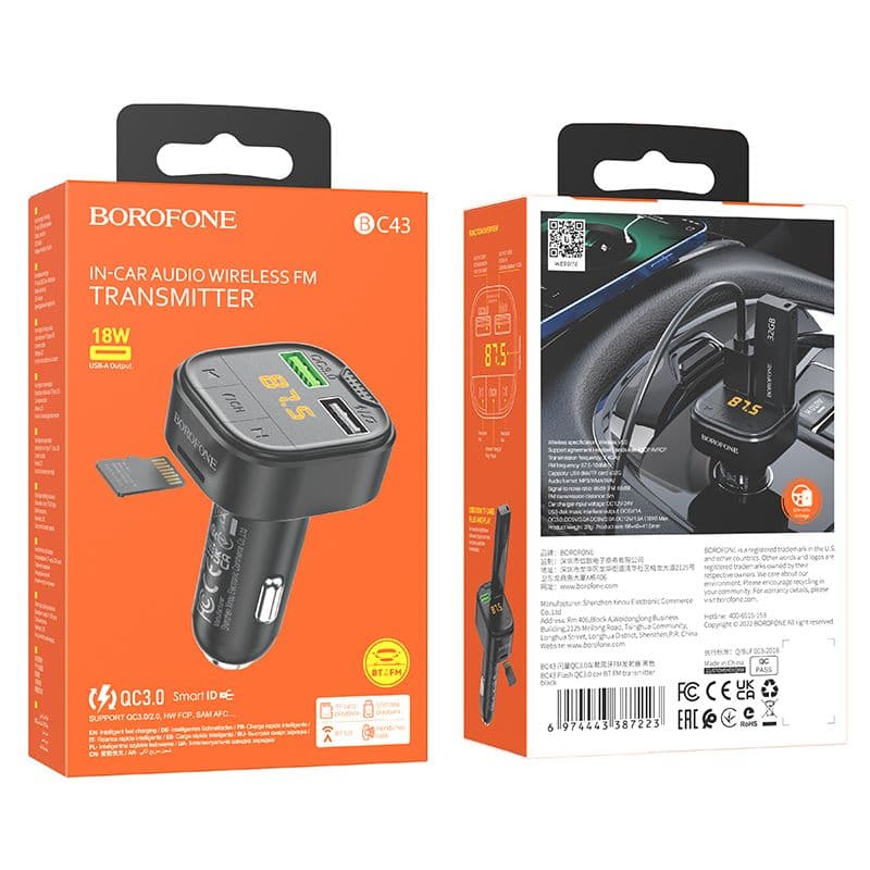 Borofone Bc43 Wireless Fm Modulator