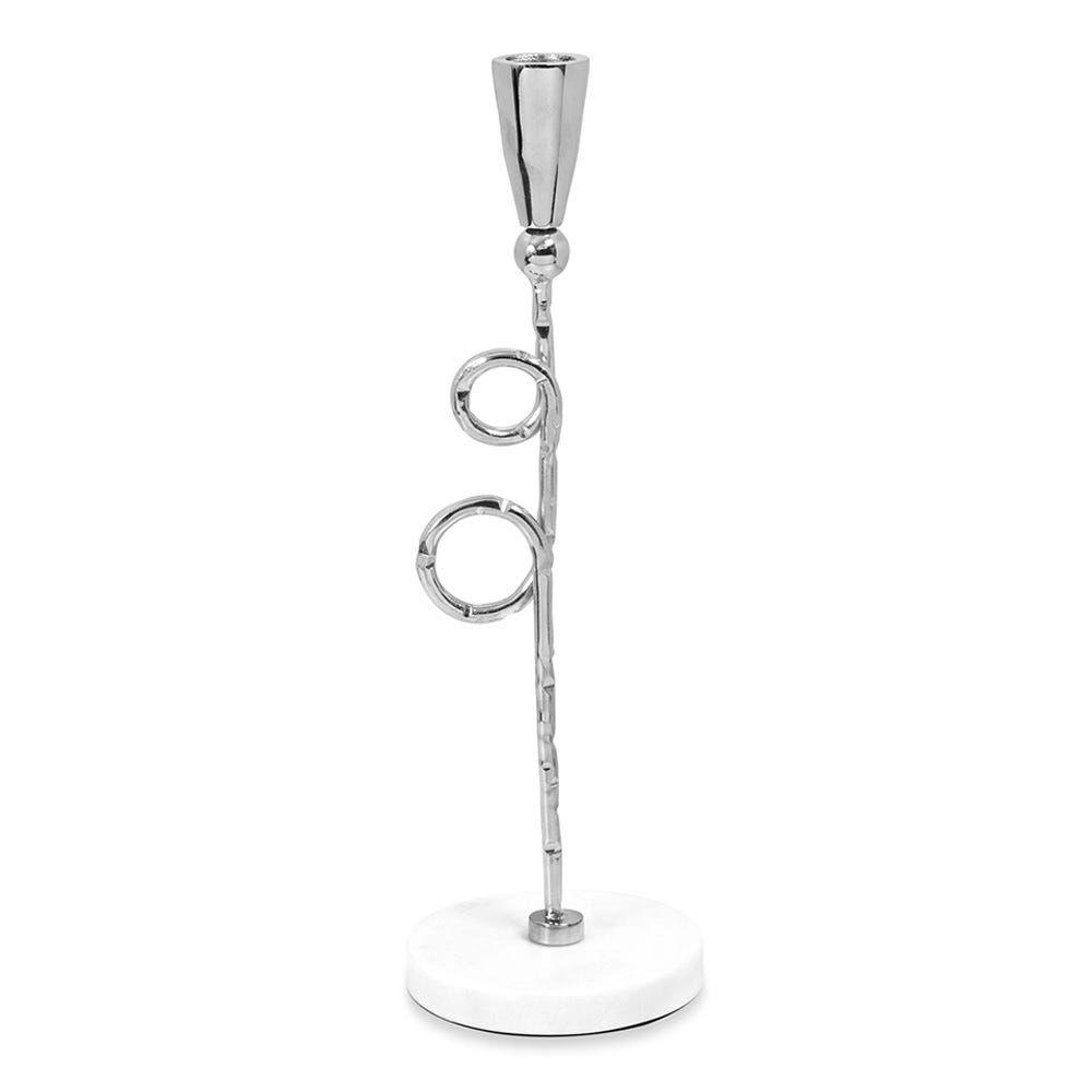 Lure Taper Candle Holder, Silver - 5X30.5 Cm