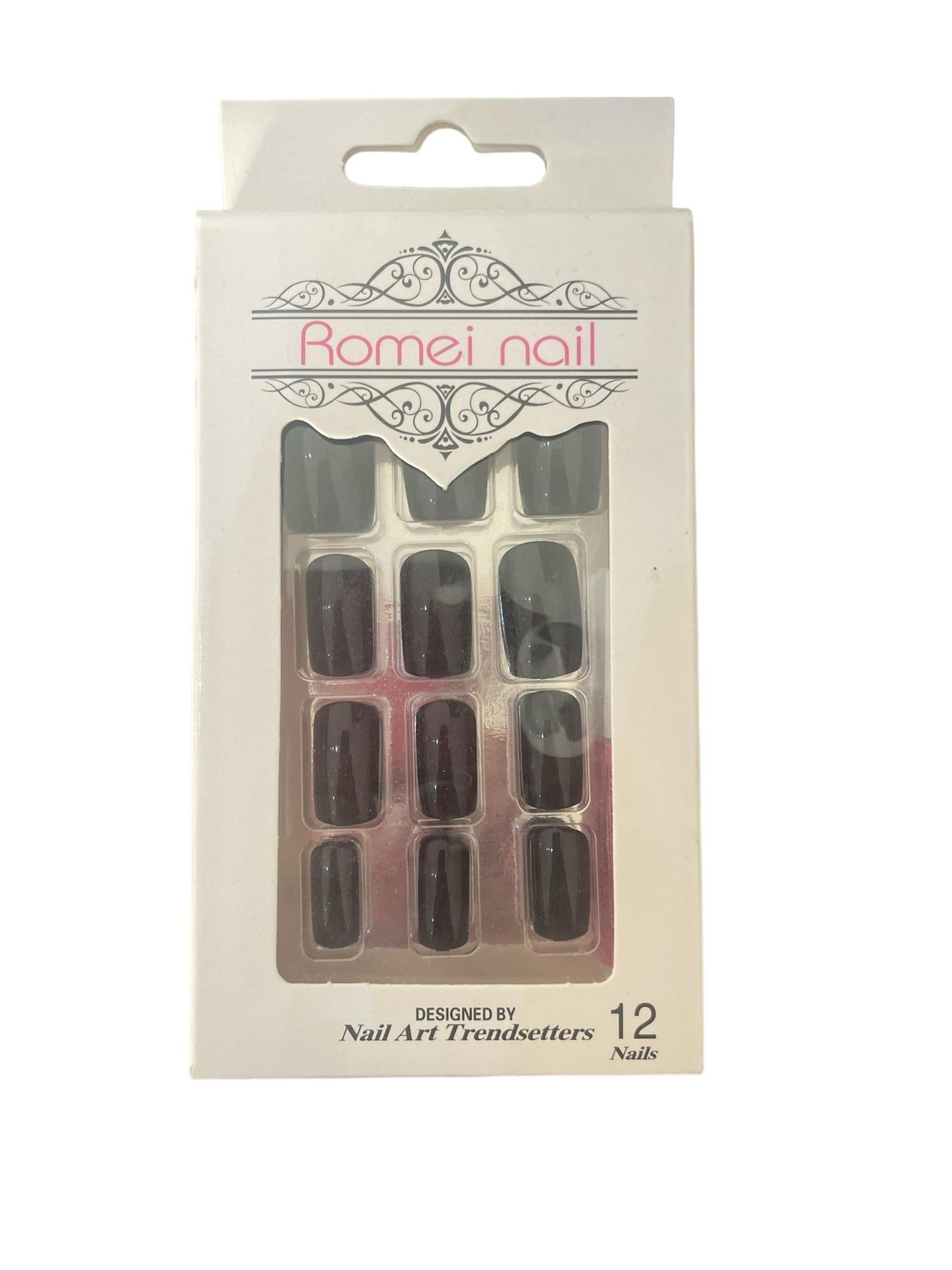 Romei False Nails (Shiny-Squoval)12 Pieces