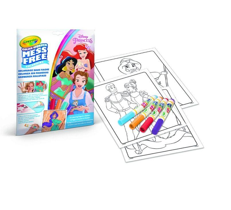 Crayola Color Wonder Set Disney Princess, Foldelope, 4 Markers