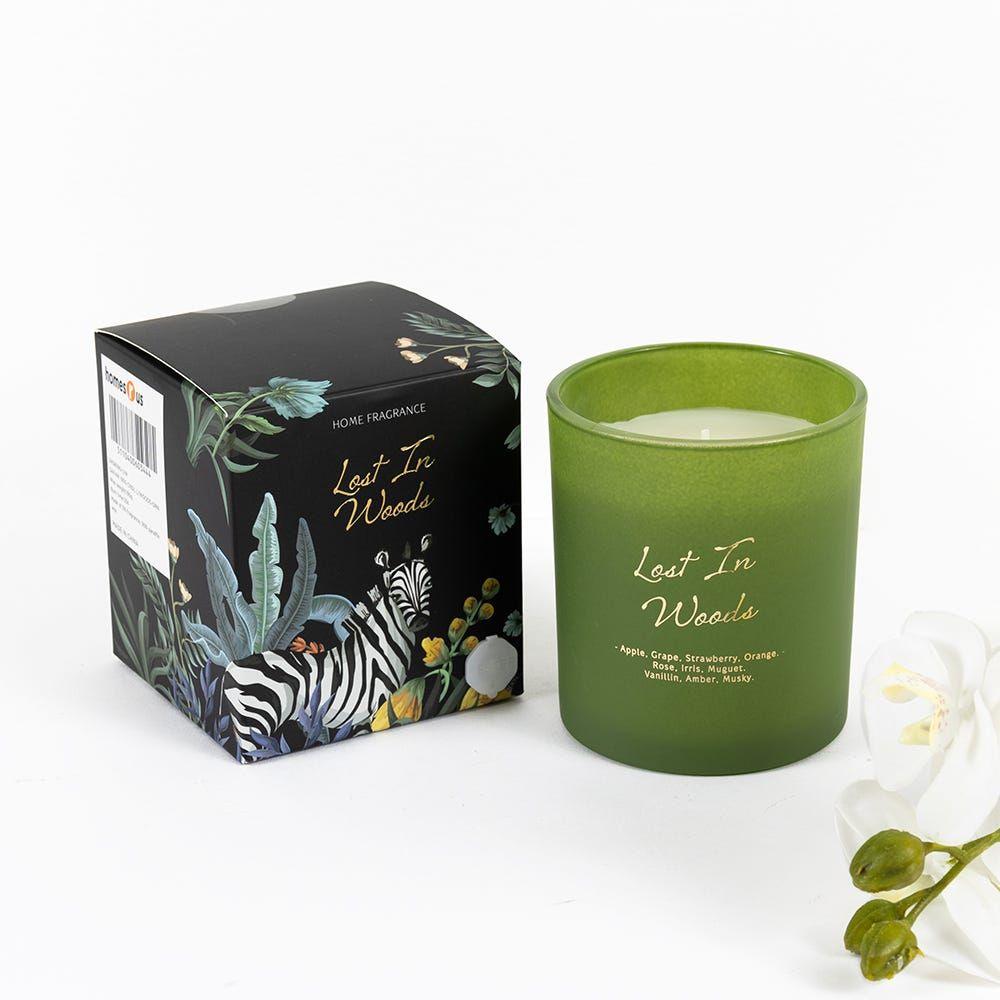 Safari Lost In Woods Jar Candle, Green - 195 Gm