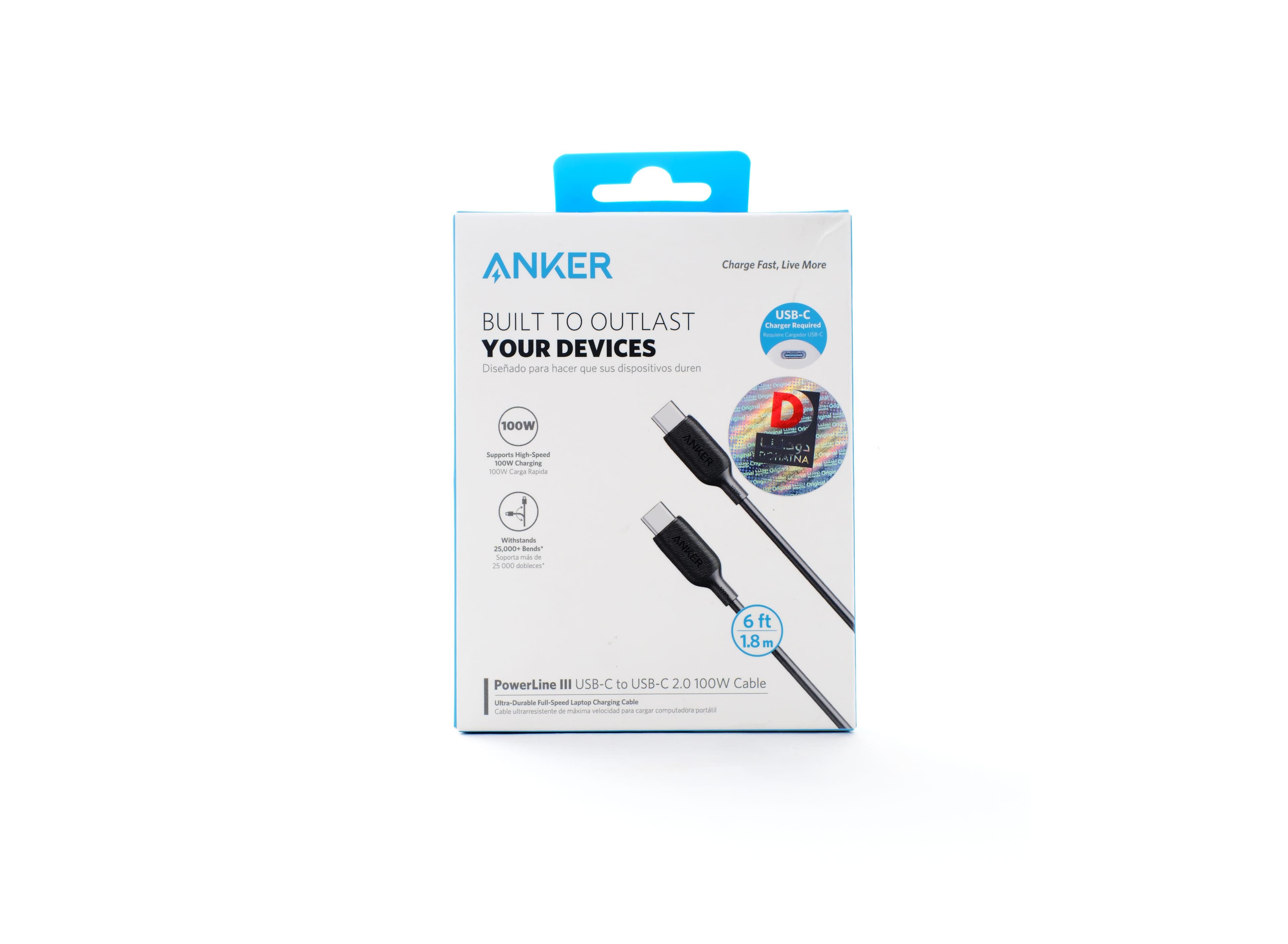 Anker 322 Usb-C To Usb-C Cable 6Ft/1.8M