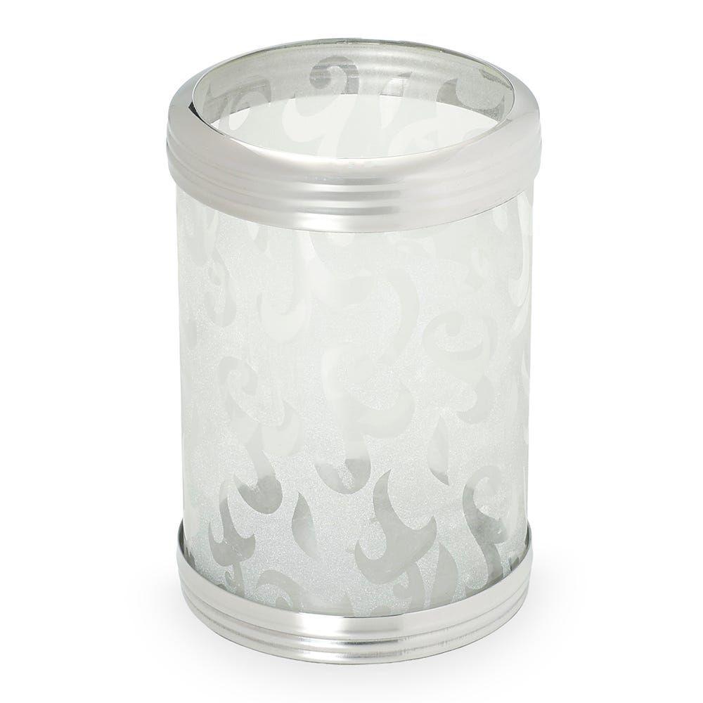 Victoria Tumbler, Clear & Silver - 8X11.5 Cm