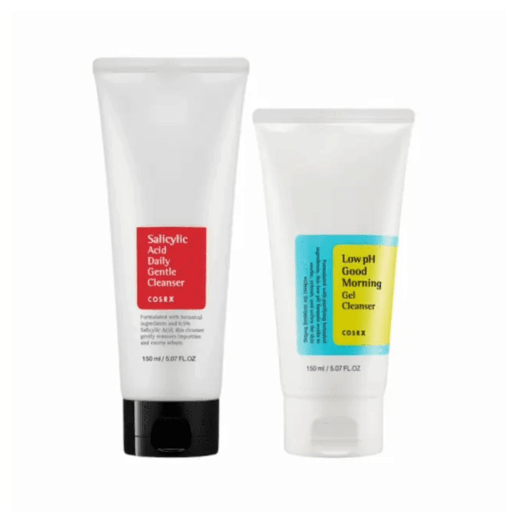 Cosrx Salicylic Acid Daily Gentle Cleanser & Low Ph Good Morning Gel Cleanser