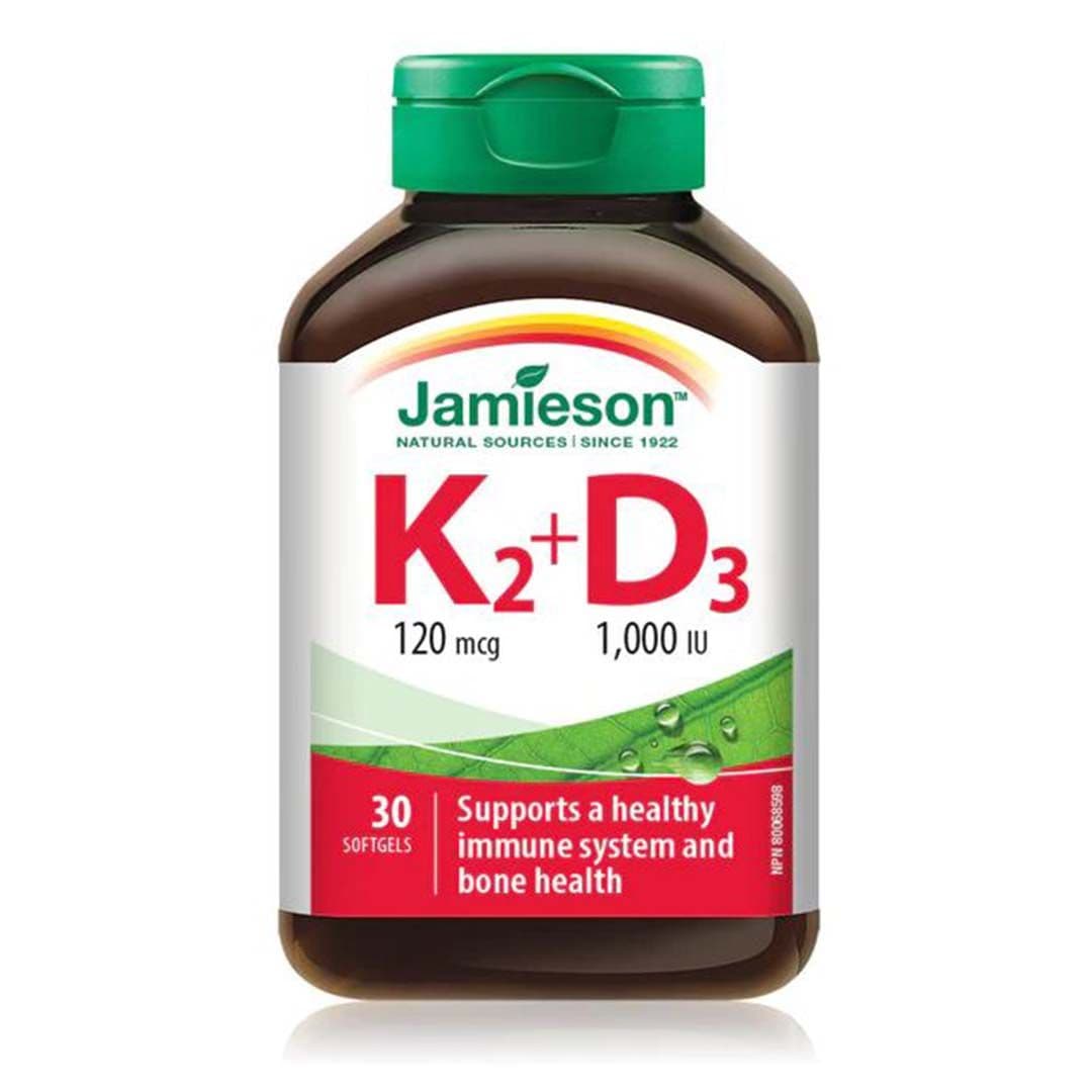 Jamieson Vitamin K2 120Mcg+D3 1000Iu 30CAP