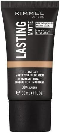 Rimmel London Lasting Matte Foundation 304 Almond 30 Ml