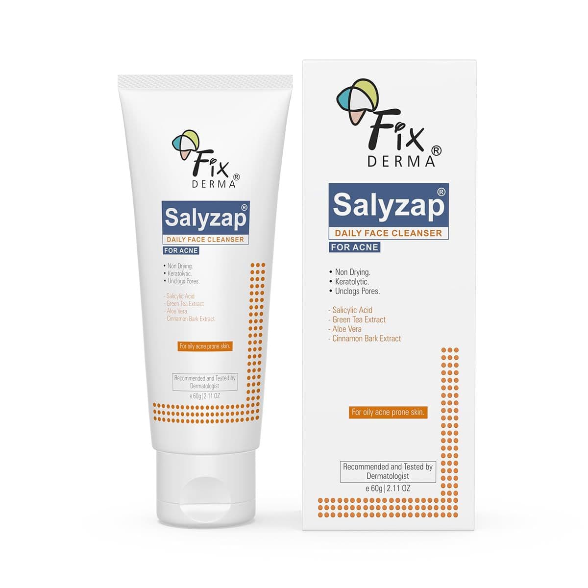 Fixderma Salyzap Daily Face Cleanser For Acne 60G #52126