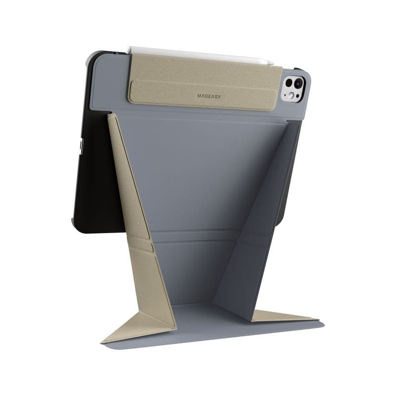 Mageasy Lift Standing & Folding Folio Case For 2024 Ipad Pro 11" M4 - Alaskan Blue