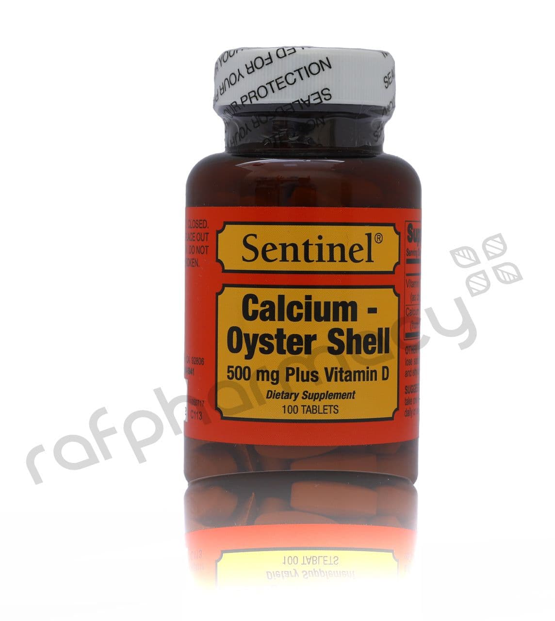 Sentinel Oyster Shell Calcium 500Mg +D Tab 100'S