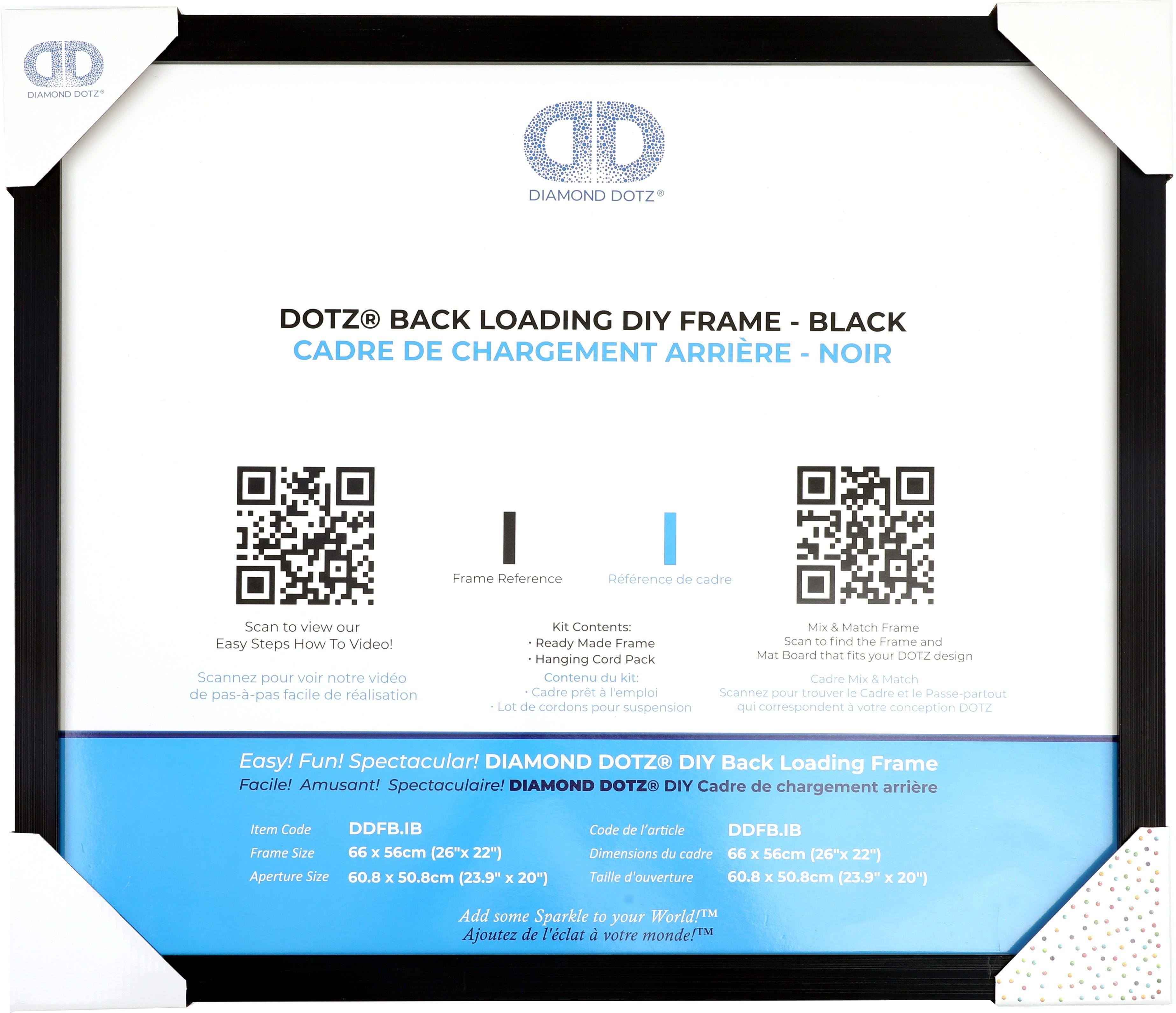 Back Loading Frame I Black 66 X 56Cm Diamond Dotz