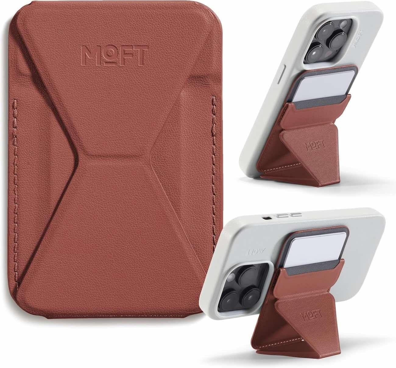 Moft Magnetic Phone Stand / Built-In Wallet / Support Magsafe / Sienna Brown