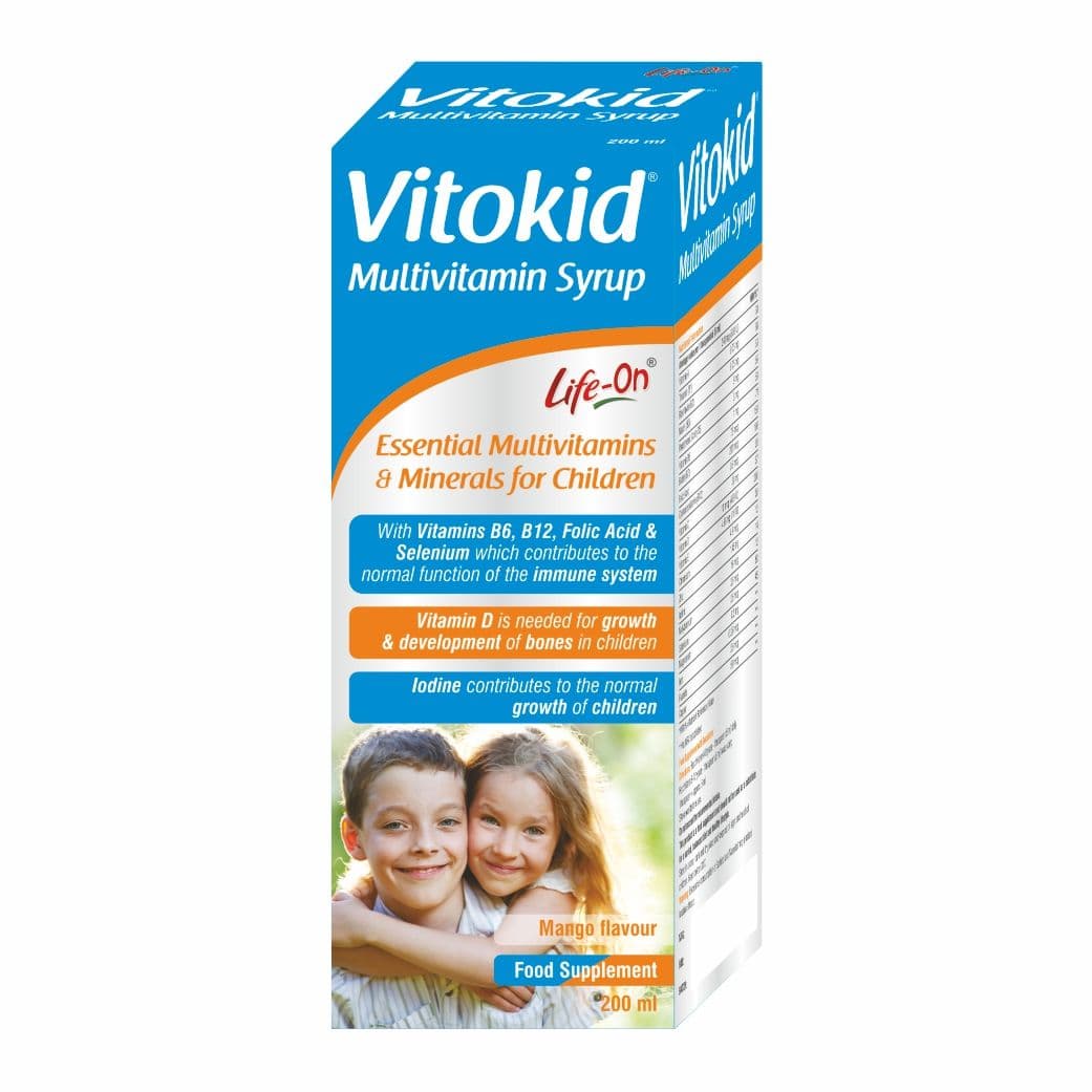 Vitokid Multivitamin Syrup Mango Flavour 200Ml No.12806